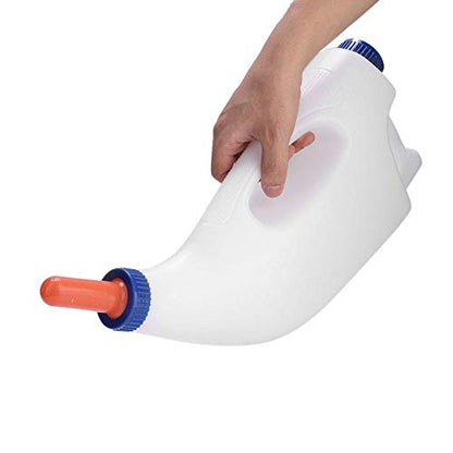 Calf Milk Bottle Horizontal Cow Nursing Bottle Farm Feeding Equipment New Born Calf Nurser with Handle & Nipple 4L