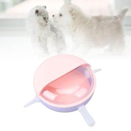 Puppy Milk Feeder,Puppy Feeder Milk Bowl Multi Nipples Plastic Easy to Clean Anti Flatulence for Kitten Pet (Pink) - color: Pink