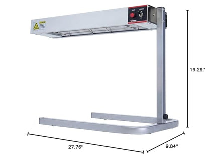 Winco Food Heat Lamp Strip Heater with Adjustable Stand, 500W, 24" (With Stand)