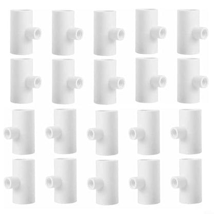 20 Pack Poultry Waterer PVC Tee Fitstings, Automatic Chicken Drinking Cups For Farm Livestock, Leak-Proof Thread Designed For Ducks Quails Rabbits Easy-Install