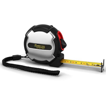16FT Tape Measure, Small Retractable Measuring Tape, Mini Tape Measure with Metric/Inch, Dual Sided, Magnetic Hooks, Rubber + Stainless Steel Case, for Home, Construction & DIY (16ft) - size: 16ft