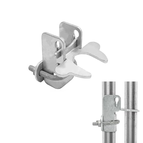 1-3/8" x 1-3/8" Kennel Gate Latch Chain Link Fence Gate Butterfly Latch Galvanized Aluminum Material & Easy to Use