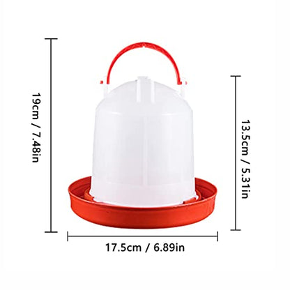 Chick Feeder and Waterer Kit Hanging Poultry Feeder & Drinker,1.5 L Waterer and 1Kg Feeder Set Chicken Water Feeder Kit for Farm,Chicken,Coop