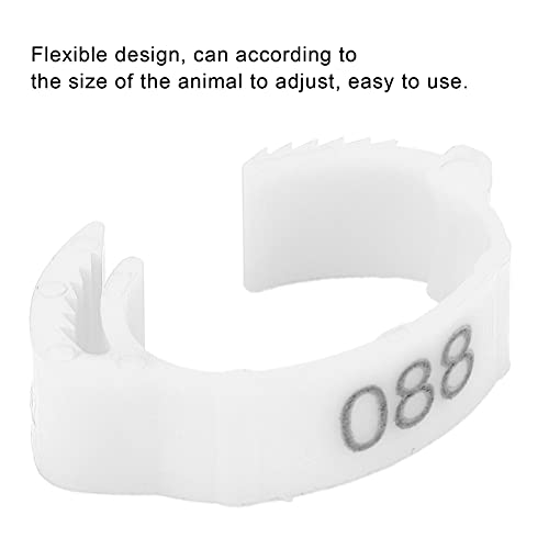 100Pcs Colorful Plastic Chicken Leg Buckle Rings, Retractable Poultry Identification Bands for Chicken Duck Bird, Safe and Material for Poultry Feeding Supplies (White (100 Pieces per Pack)) - color: White (100 pieces per pack)
