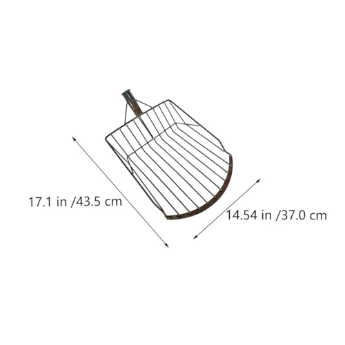 VOSAREA Heavy-Duty Iron Farm Shovel and Maize Shovel for Collecting Corn, Large All-Steel Corn Scoop Spade, Sturdy Hand Tool for Agricultural and Garden Use