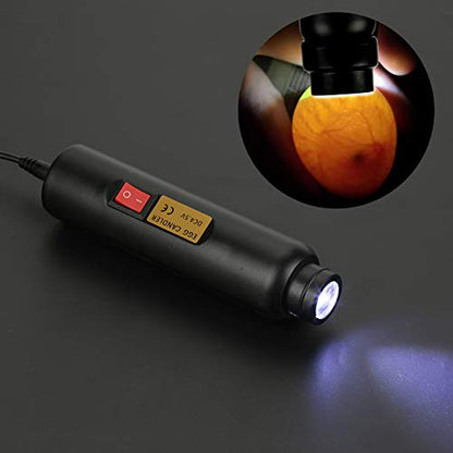 Yosoo LED Light Egg Candler Tester Auto Mini Lighting Brooder Hatcher Incubator for Experiment Exclusive of Eggs Quails