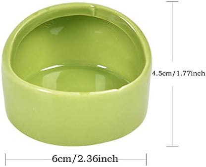 3 Pcs Hamster Bowl Ceramic Hamster Feeding Bowls Small Animal Food Bowl and Water Dish Feeder Hedgehog Food Bowl No Spill No Turnover Food Water Dish for Guinea Pig Rodent Gerbil Cavy(Blue+Pink+White) - color: Blue+Pink+White