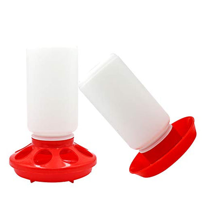 2-in-1 Chick Starter Set, 0.3Gal Chick Feeder and Waterer Kit for Baby Chicken Duck Brooder Duck Feeder Quail Feeder Chicken Feeder and Waterer Set