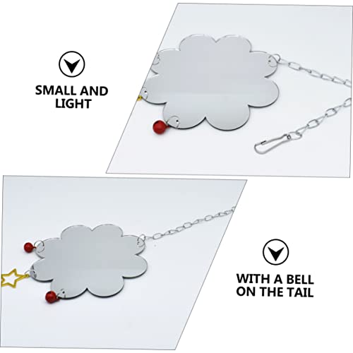 HANABASS Hanging Chicken Mirror Toy with Bell Interactive Cage Decoration for Poultry Encourages Curiosity and Exercise Easy to Install Durable Material