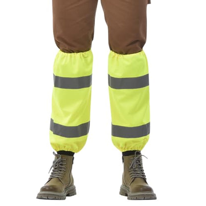 A-SAFETY unisex-adult Class E Two-tone Mesh Leg Gaiters - color: Kint Yellow