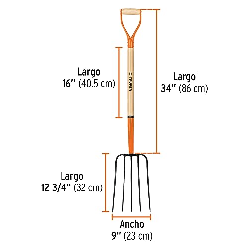 TRUPER BPJ-5C Y-Handle Manure Forks 9" (23cm)
