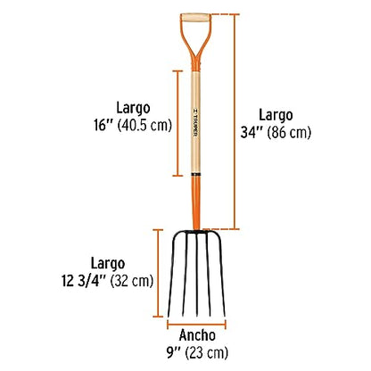 TRUPER BPJ-5C Y-Handle Manure Forks 9" (23cm)