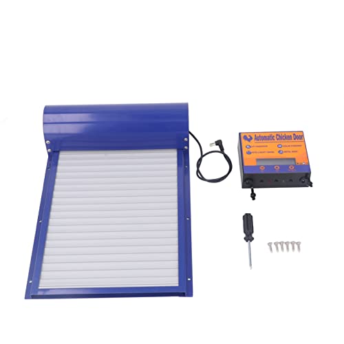 Automatic Chicken Coop Door, Automatic Chicken Coop Door Solar Powered, with Time Setting Rolling Curtain Chicken Door Opener for Duck Goose