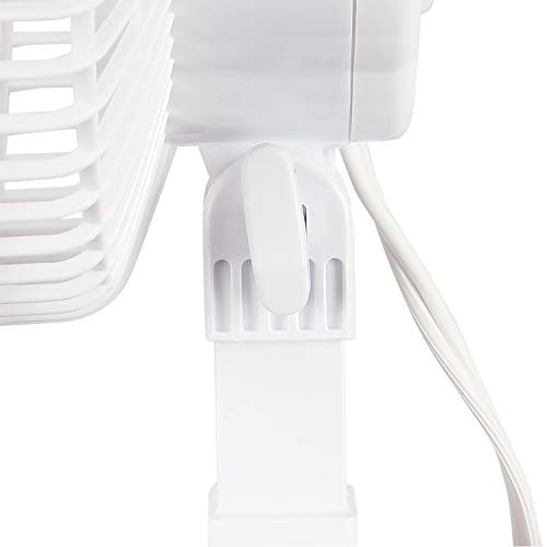 Hurricane Classic 6 Inch Clip Fan, 2 Speed Portable Desk Table Fan with Tilt, White - style: 6" Classic Clip Fan