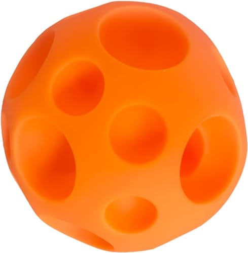 Interactive Treat Ball with Large Hole - Durable Chew Toy for Dispensing Treats and Promoting Active Play for Dogs, Pigs, Rabbits, and Other Pets (Orange) - color: Orange