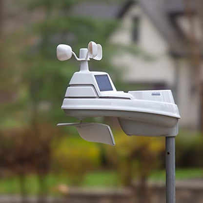 AcuRite Iris (5-in-1) Home Weather Station with Wi-Fi Connection to Weather Underground with Temperature, Humidity, Wind Speed/Direction, and Rainfall (01540M) , Black - color: Wi-fi Connection to Weather Underground