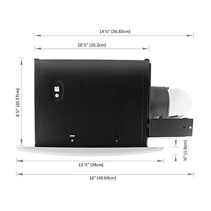 BV Bathroom Exhaust Fan 140CFM - Bathroom Fan 1.0 Sones, 6" Duct Collar, Rooms Up to 140 Sq. Ft.| Energy-Saving Ventilation Fan, Stainless Steel - No Attic Access | Ultra-Quiet HVI 2100,UL Certified - size: 140 CFM