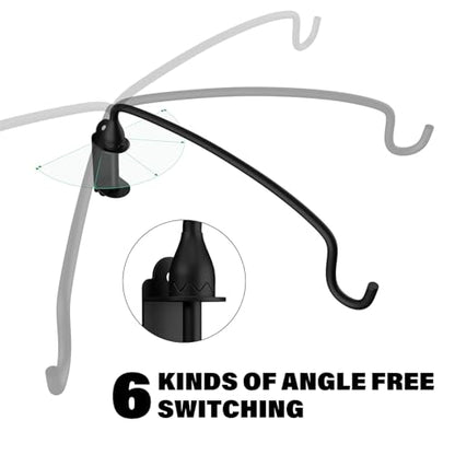4 Pack Plant Hanger Bracket Wall Mounted Hooks for Hanging Bird Feeder, Flower Bracket, Anti Rust Metal Lanterns 12 Inches - color: Black, size: 12in 4Pack