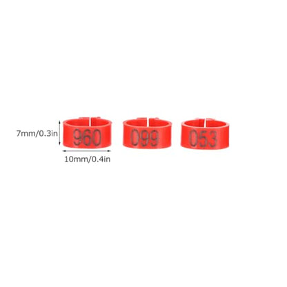 Pigeons Leg Ring, Chicken Leg Bands Poultry Foot Bands Plastic Bird Identify Clip On Ring Markers Identify for Ducks Chicks Chicken Guinea Pigeons Goose Bantam Finch Dove Lovebird Quail 100Pcs - size: 10mm