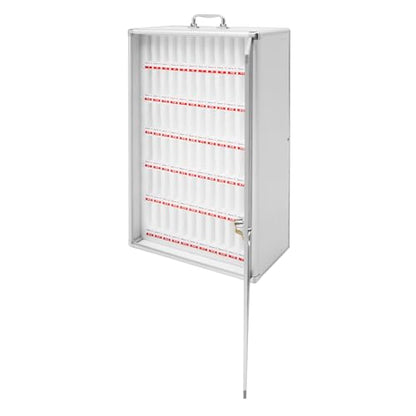 72 Slots Aluminum Alloy Pocket Chart Storage Cabinet,Cell Phones Storage Cabinet,Wall-Mounted with a Locked,Can be Carried by Hand