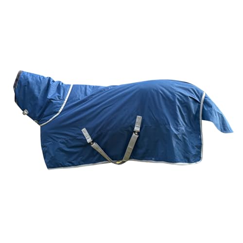Winter 1200D Premium Turnout Horse Blanket,Medium Weight Waterproof Blanket (Back Length 81 inches (155cm) with Cover) - size: Back Length 81 inches ( 155cm ) with cover
