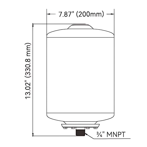 SEAFLO 2 Gallon Pre-Pressurized Accumulator Expansion Tank – Reduces Pump Cycling, Smooth Water Flow, 87 PSI, 3/4" MNPT, Compact Design for RV, Marine, Boat & Off-Grid Systems – 4-Year Warranty - style: 2 Gal (8 L)