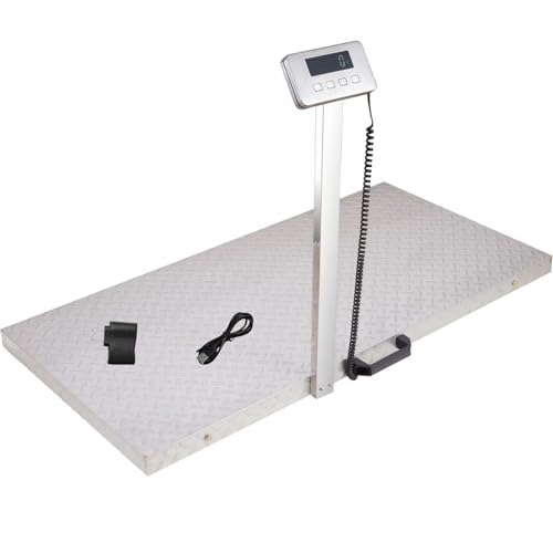 Upgraded 1100lb Dog Scales for Large Breed Weighing, 40"x20" Heavy Duty Livestock Scale, Large Animal Scale, Non-Slip Surface, with Stand Rod - style: 1100 lbs Pro