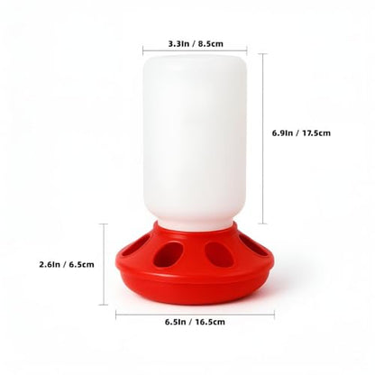 2026 New Baby Chick Feeder and Waterer Set,1 Quart Poultry Starter Kit,8-Hole Chick Feeder with Gravity Waterer for Chicks,Ducklings,and Small Poultry Brooder Supplies