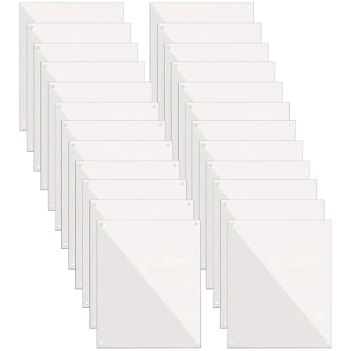 24 Pcs Pet Cage Guards, 10 X 8.2 in Transparent Splash Guard, Zip Ties Included, Guinea Pig & Rabbit Accessories