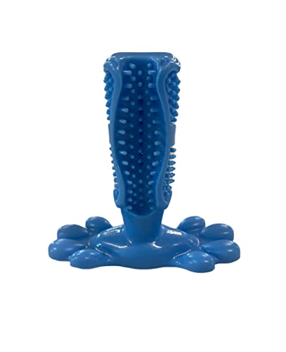 AZ Micro Mini Pigs Peanut Butter Chew Toy or Toothpaste Dental Stick - Durable Eco-Friendly Silicone Pig Toy (Blue)