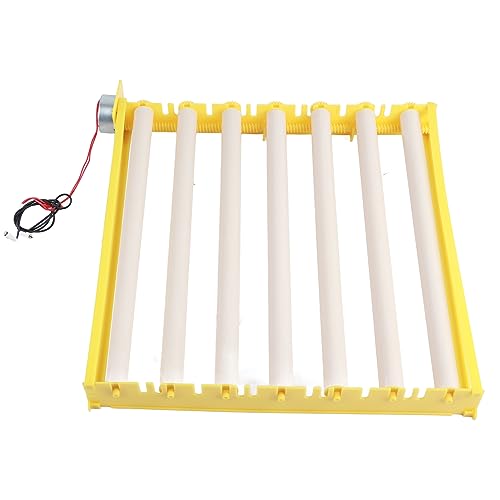 Egg Incubation Tray Automatic Egg Turner with 7 Rollers for Chicken Duck Quail Eggs, Large Capacity 16.9x16.7x2.1 Incubator Accessories for Home Farm Use
