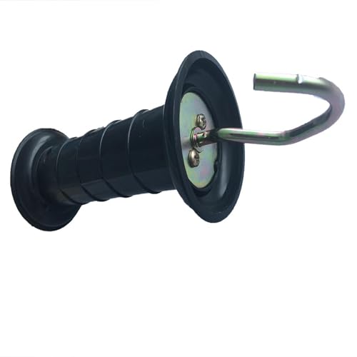 SagaSave Plastic Electric Fence Gate Handle Insulators, Gate Handle with Spring for Arms, Patios, and Gardens(Black)