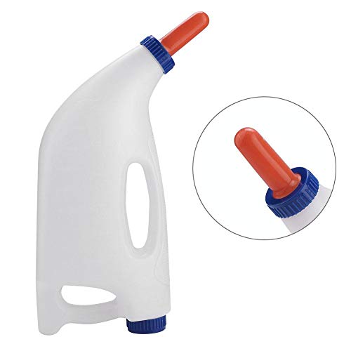 Calf Milk Bottle Horizontal Cow Nursing Bottle Farm Feeding Equipment New Born Calf Nurser with Handle & Nipple 4L