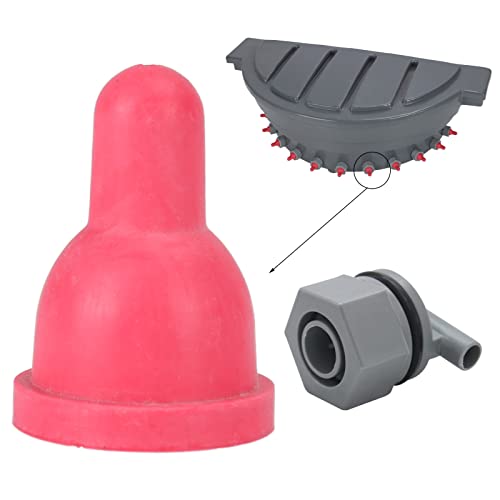 Alomejor Livestock Pacifier Milk Feed Bucket Rubber Nipple Valve for Cattle Sheep Horses Donkeys, Food Grade, Soft and Pliable for Farm Animal Feeding (MP77+MP76A Sheep Pacifier with Valve) - size: MP77+MP76A sheep pacifier with valve