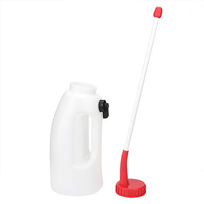 4L Calf Feeding Bottle, Handheld Milk Feeding Device with Rubber Nipple and Handle, Calf Milk Feeder for Farm Livestock Care and Nursing Use, Calf Bottle 4L Capacity Set with Stomach Tube