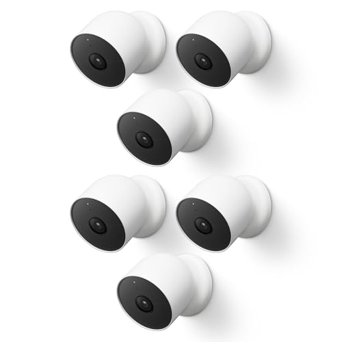 Google Nest Cam Outdoor or Indoor, Battery - 2nd Generation - 6 Pack - size: 6 Count (Pack of 1), style: Nest Cam (Outdoor or Indoor, Battery)