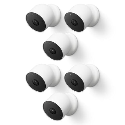 Google Nest Cam Outdoor or Indoor, Battery - 2nd Generation - 6 Pack - size: 6 Count (Pack of 1), style: Nest Cam (Outdoor or Indoor, Battery)