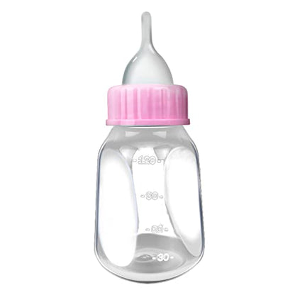 4 Pieces Pet Feeding Bottles Kit Newborn Small Animal Milk Bottle for Kitten Puppy Nursing Nipple Brush 4oz - color: A