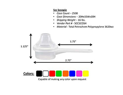 Measuring Scoop & Funnel - No Cap Open Spoon 1-Pack 5cc | Universal open design measuring spoon, Built-in funnel neck pour spout, Quick access cup for coffee powders and baking - size: 5 cc | 1 Teaspoon | 1/3 Tablespoon | 5 mL
