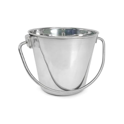 Heavy Duty Stainless Steel Bucket, 1 Quart – Durable Small Metal Bucket for Feeding, Watering Pets & Cleaning – Perfect for Kennels, Critter Crates, Cages and Hanging on Fences - size: 1 Quart
