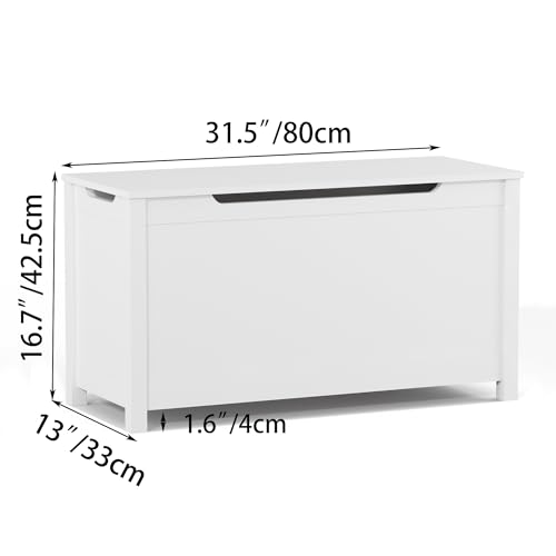 20 Gallon White Toy Box for Patio Indoor Storage Box with Lid 2.7 cu ft Easy Assembly White