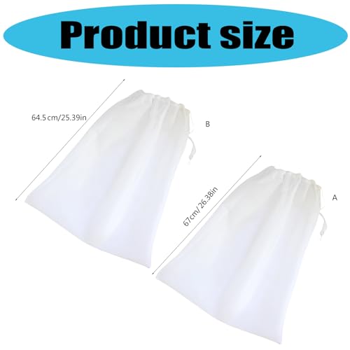Strong Double Stitched Filter Bags Sturdy Brewing Meshes Filter Bags for Beer and Soys Milk with Drawstring Design