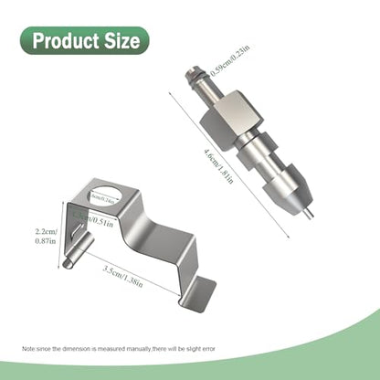 15pcs Stainless Steel Rabbit Watering Nipples Metal with Cage Rodent Waterering System (Grey, Large)