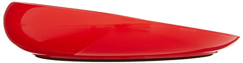 Sammons Preston Red Round Scoop Dish, Unbreakable 8" Scooper Bowl for Elderly, Disabled, & Handicapped, Plate with Non Skid Rubber Padded Bottom for Independent Eating, Self-Feeding Aid - color: Red