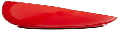 Sammons Preston Red Round Scoop Dish, Unbreakable 8" Scooper Bowl for Elderly, Disabled, & Handicapped, Plate with Non Skid Rubber Padded Bottom for Independent Eating, Self-Feeding Aid - color: Red