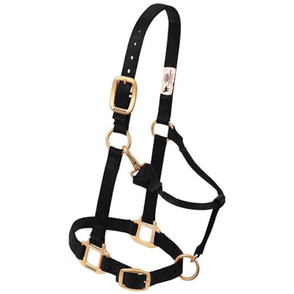 Weaver Leather Original Adjustable Nylon Horse Halter, Weanling/Pony, Black