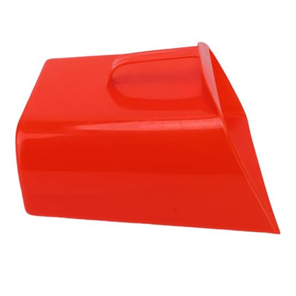 Eujgoov Large Feed Scoop, Enclosed Plastic Bucket Shovel with Side Handle for Sand Ice Cereals Livestock Dry Food, Red