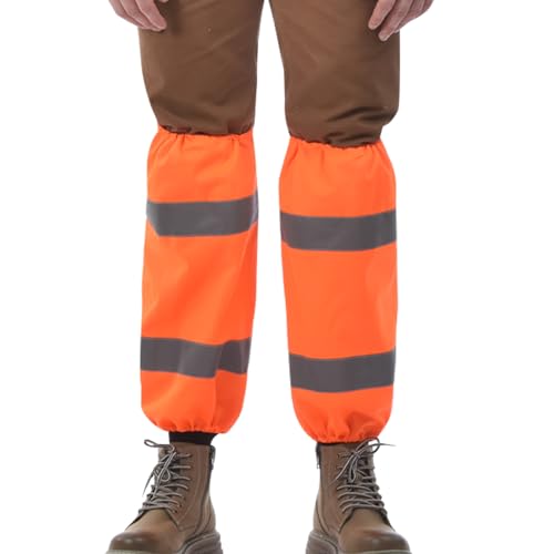 A-SAFETY unisex-adult Class E Two-tone Mesh Leg Gaiters - color: Kint Orange