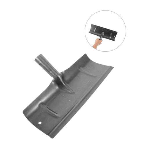 Beavorty Manual Manure Shovel for Livestock Stall Cleaning, 40cm Metal Poultry Cage Scraper, Handheld Barn Manure Spade for Chicken and Horse Stable Maintenance