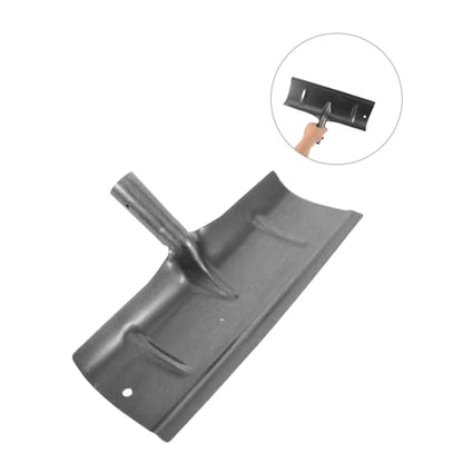 Beavorty Manual Manure Shovel for Livestock Stall Cleaning, 40cm Metal Poultry Cage Scraper, Handheld Barn Manure Spade for Chicken and Horse Stable Maintenance